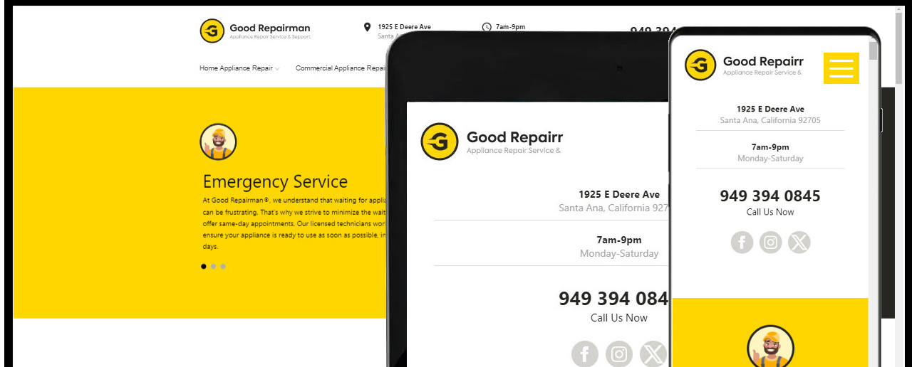 Goodrepairman Appliance Repair Website